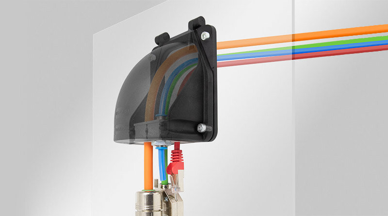 KEL-FW | Split bulkhead for 90° cable entry